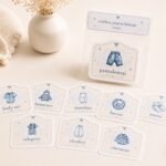 Etichete pentru hăinuțe băieței aplicate pe organizatoare textile