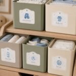 Stickere organizatoare pentru cutii cu hăinuțe de bebeluși