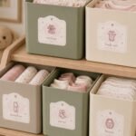 Stickere organizatoare pentru cutii cu hăinuțe de bebeluși